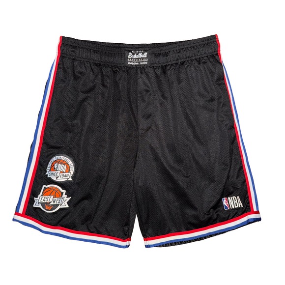 NBA Other - NBA Black East West Patch Mesh Basketball Shorts Athletic Y2K